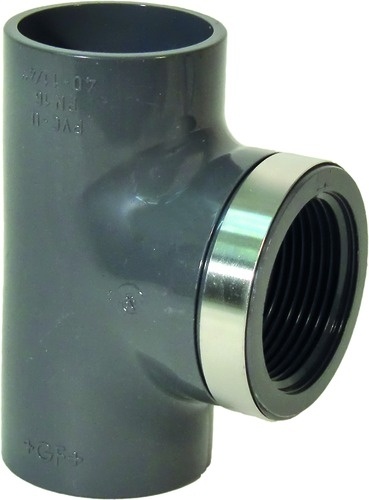 100725 GF PVC-U T-Stück 90° D25 D3/4 Zoll PN16