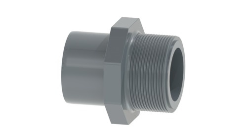 100831 GF PVC-U Übergangs Muffennippel D20 D25 PN16