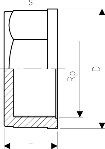 100861 GF PVC-U Kappe D2 Zoll PN10
