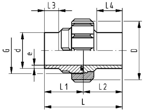 127750 GF PE100 Verschraubung D32 IR