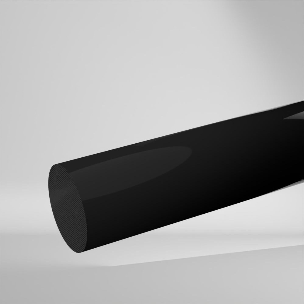 TECAFORM AH POM C Vollstab Schwarz 1000x135mm ✔️ Chemikalienbeständig