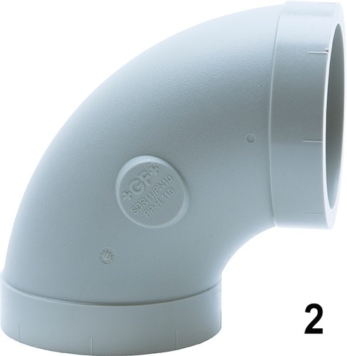 185129 PROGEF+ PP-H Bogen 90° D25 Stumpf