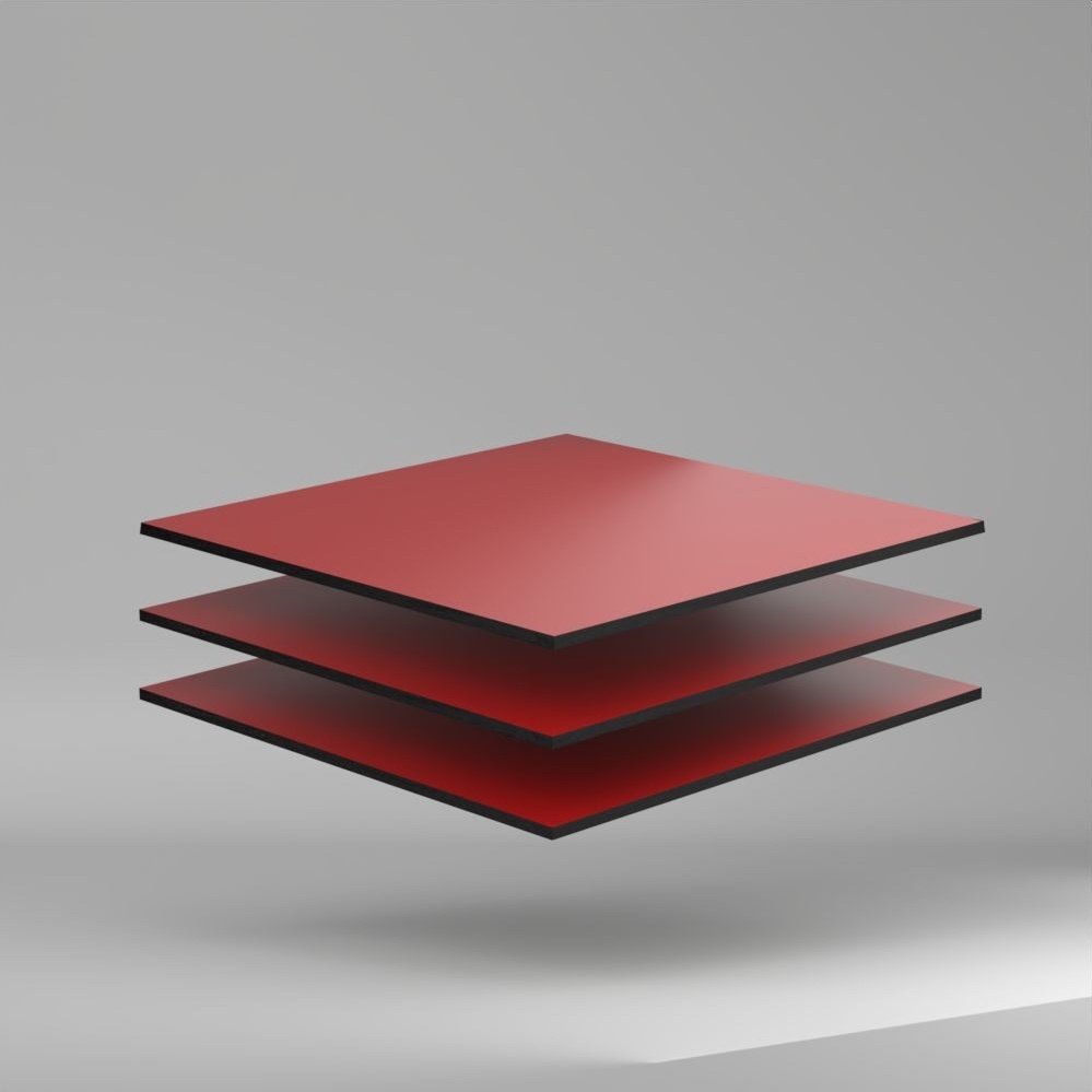 Trespa Meteon Uni Colours HPL Platte Carmine Red 4270 x 8 mm Kratz- und stoßfest