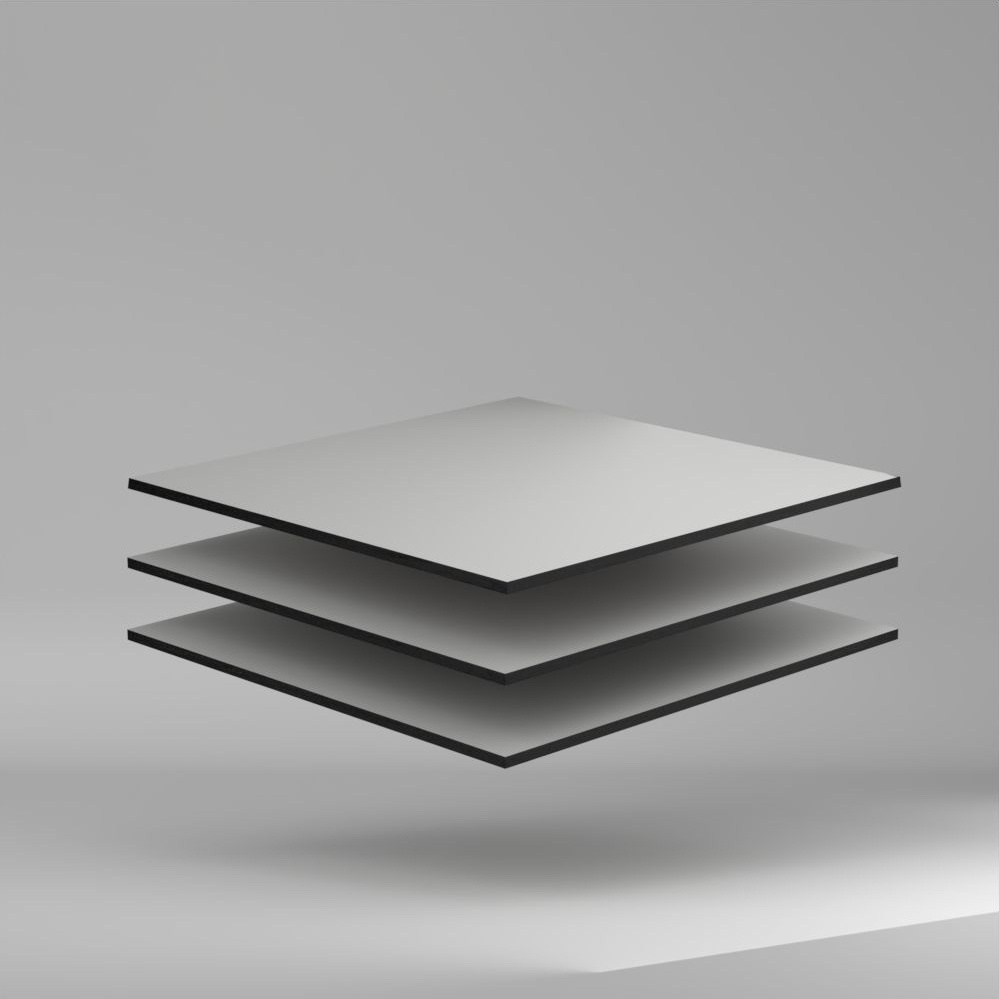 Max Compact Exterior F Colour HPL Platte NT/NT Pastel Grey 4100 x 8 mm Kratz- und stoßfest
