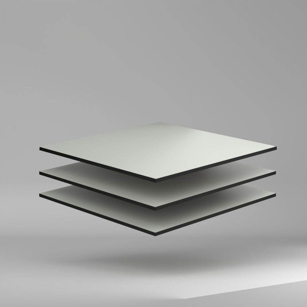 Trespa Meteon Uni Colours HPL Platte Silver Grey 3050 x 8 mm Kratz- und stoßfest