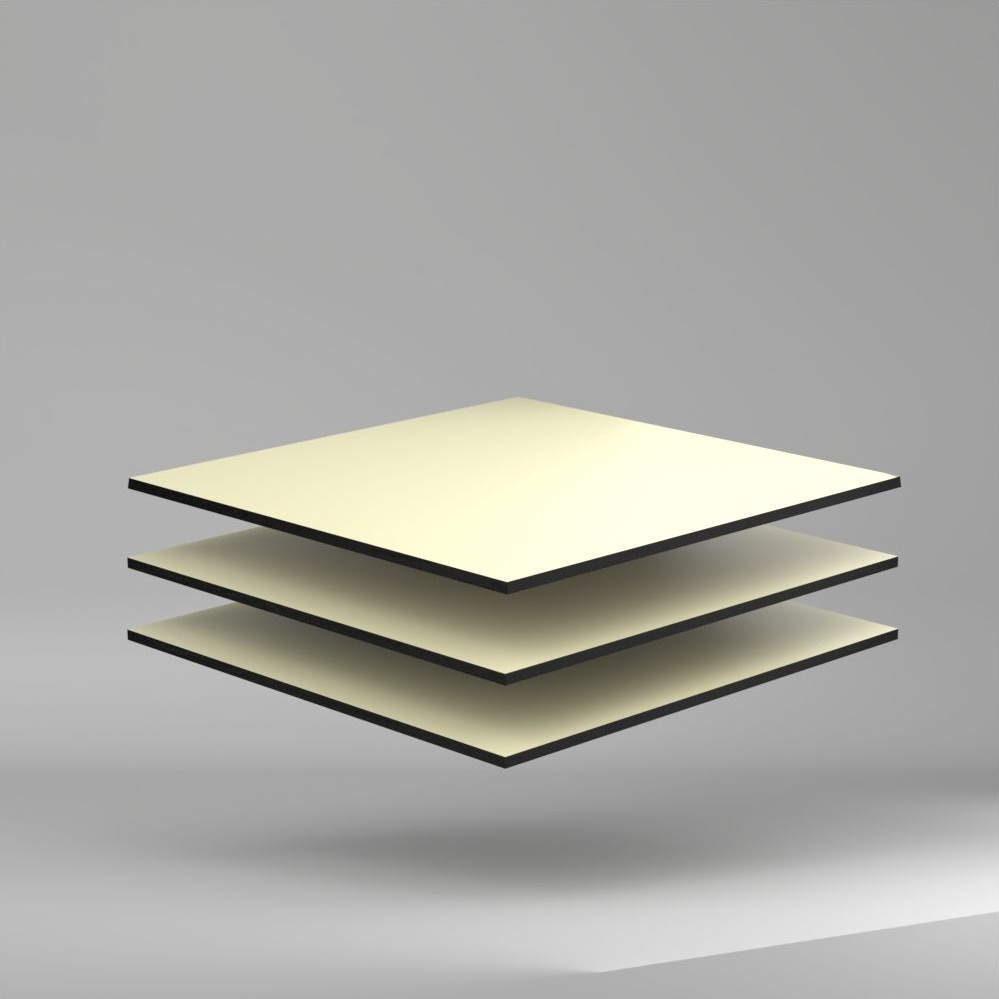 Trespa Meteon Uni Colours HPL Platte Cream White 3050 x 8 mm Kratz- und stoßfest