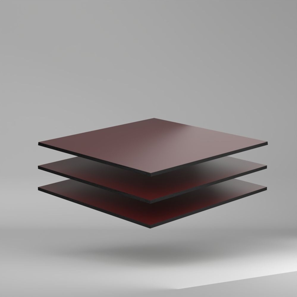 Trespa Meteon Uni Colours HPL Platte Wine Red 3650 x 8 mm Kratz- und stoßfest