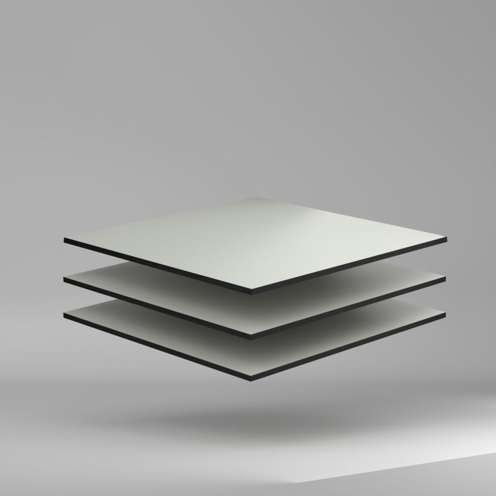 Trespa Meteon Uni Colours FR HPL Platte Silver Grey 2550 x 8 mm Kratz- und stoßfest