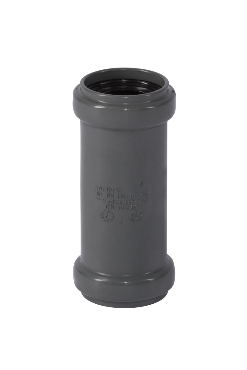 211776 HTsafe MM PPs Doppelmuffe D75 Steckmuffe Lippendichtung
