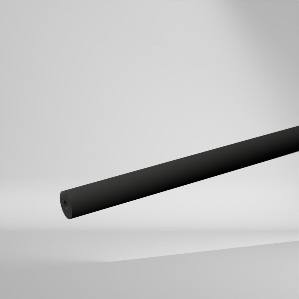 GEHR PVC-U Hohlstab Grau 2000x15x5mm ✔️ Hohe mechanische Festigkeit, Steifigkeit und Härte