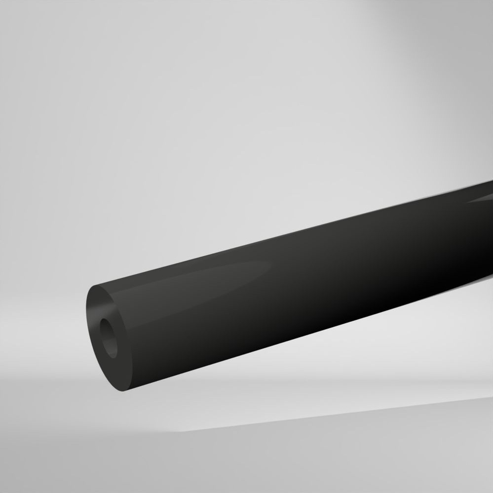 GEHR PVC-U Hohlstab Grau 2000x40x15mm ✔️ Hohe mechanische Festigkeit, Steifigkeit und Härte