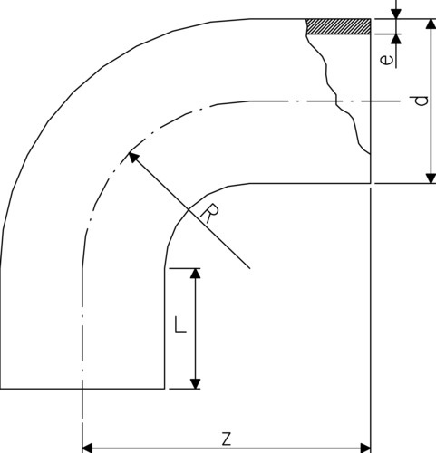 221380 GF PE100 Bogen 90° D125