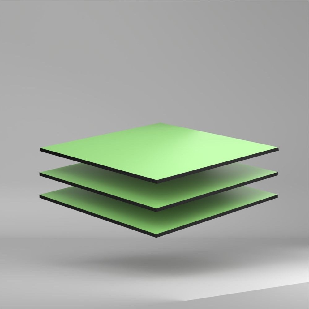 Trespa Meteon Uni Colours FR HPL Platte Spring Green 4270 x 8 mm Kratz- und stoßfest