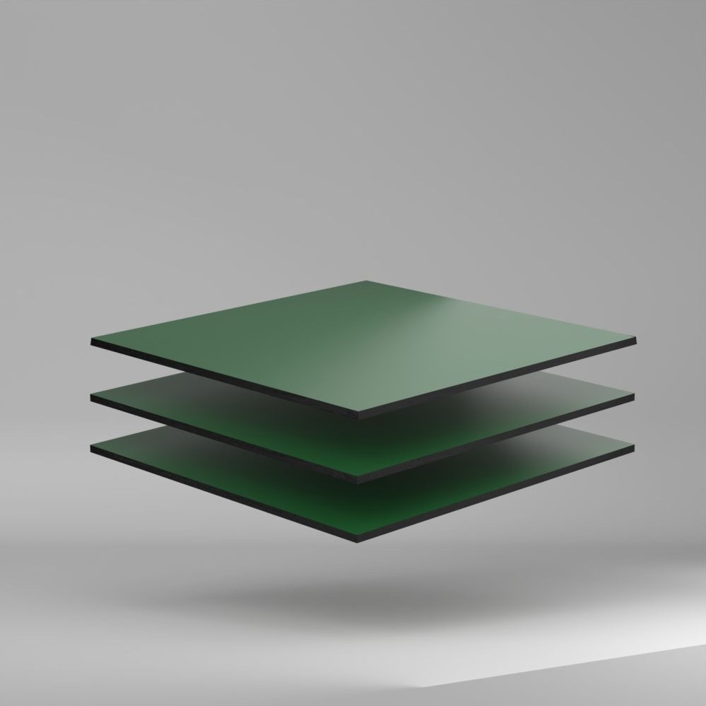 Trespa Meteon Uni Colours HPL Platte Dark Green 4270 x 8 mm Kratz- und stoßfest