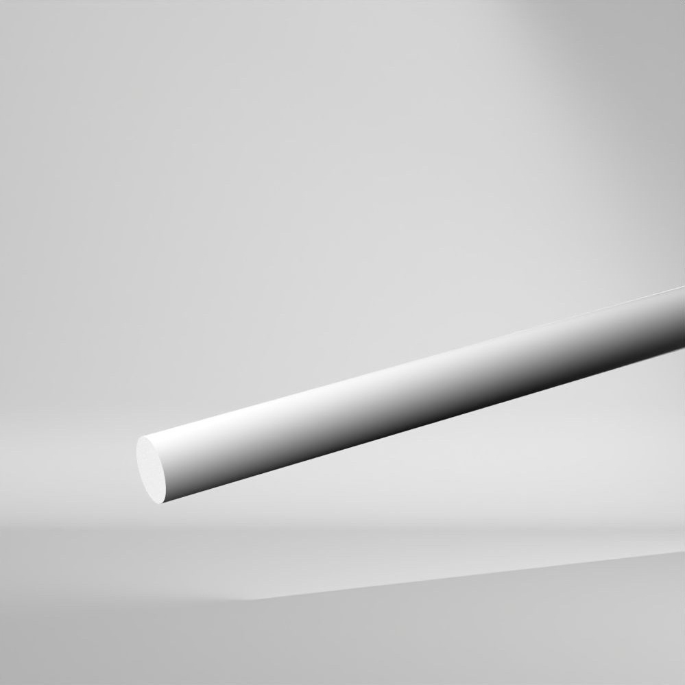 TECAFLON PTFE Virginal Vollstab Weiss 2000x40mm ✔️ Sehr gut elektrisch isolierend