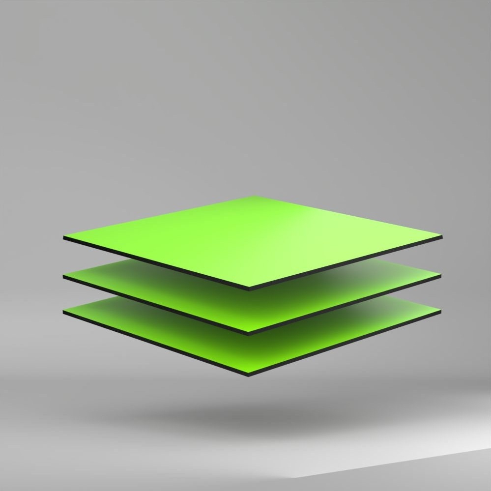 Trespa Meteon Uni Colours HPL Platte Lime Green 3650 x 6 mm Kratz- und stoßfest