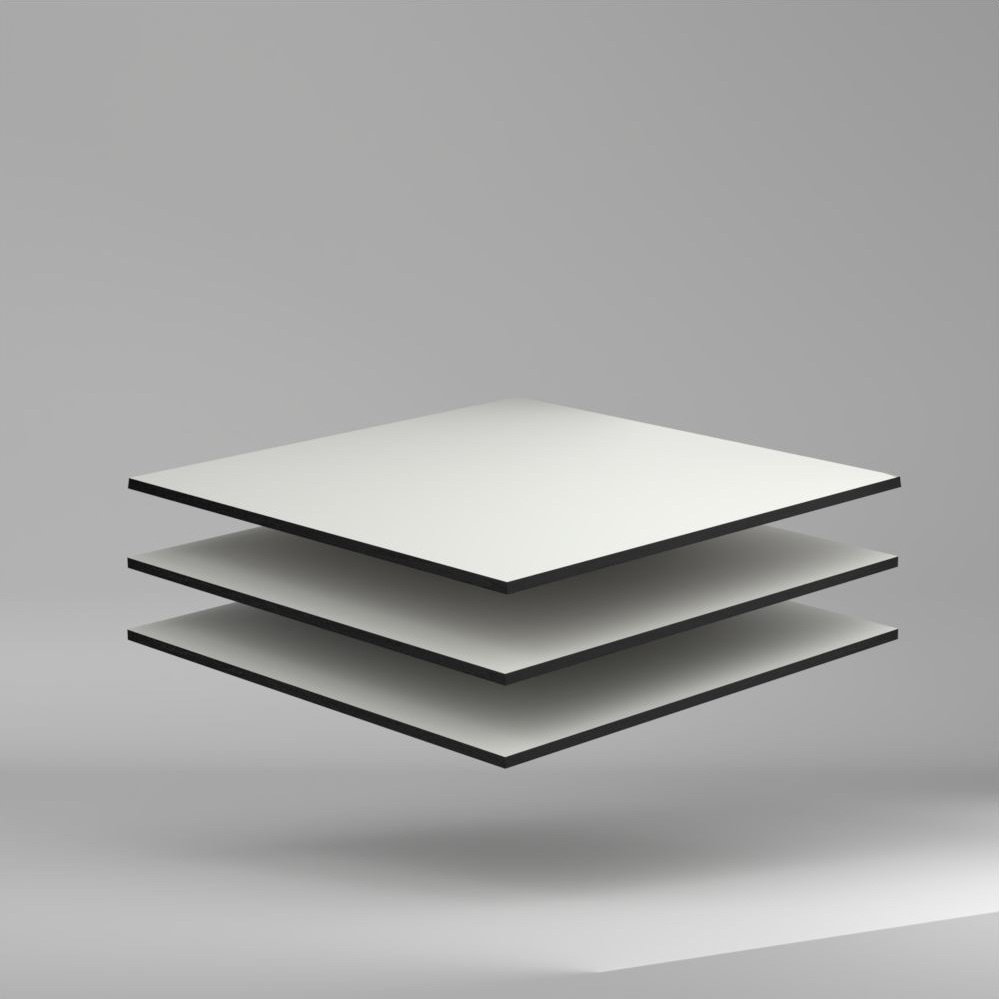 Max Compact Interior Uni HPL Platte FH/FH Pastellgrau 2800 x 8 mm Kratz- und stoßfest