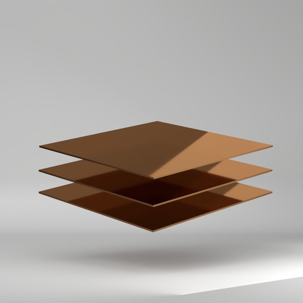 Setacryl PMMA Platte Mittelbraun 3050x2030x3mm ✔ Beiseitig glänzende Oberfläche