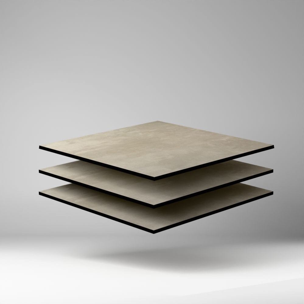 Max Compact Exterior F Material HPL Platte NT/NT Prado Alu Grey 2800 x 8 mm Kratz- und stoßfest