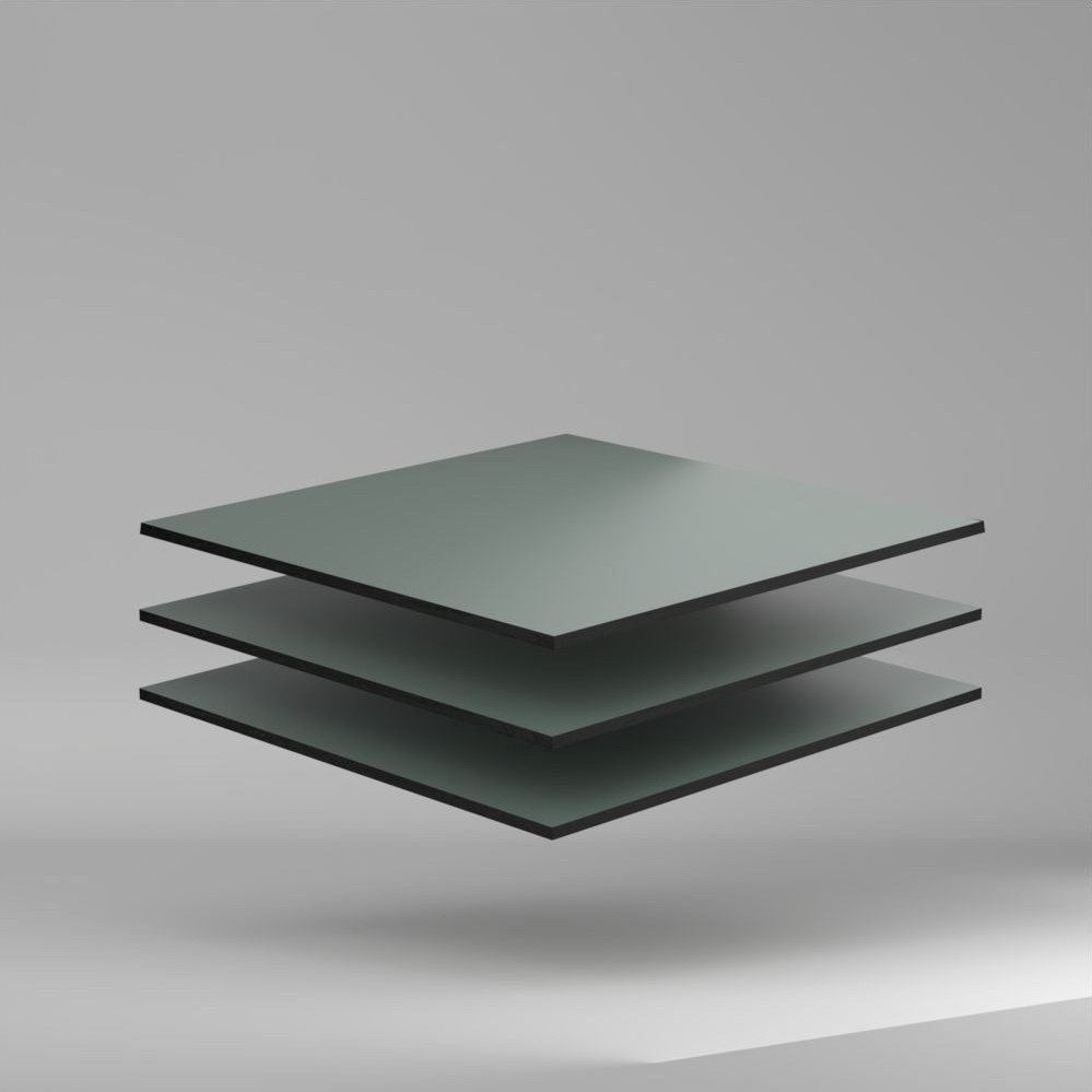 Trespa Meteon Uni Colours FR HPL Platte Quartz Grey 3650 x 8 mm Kratz- und stoßfest