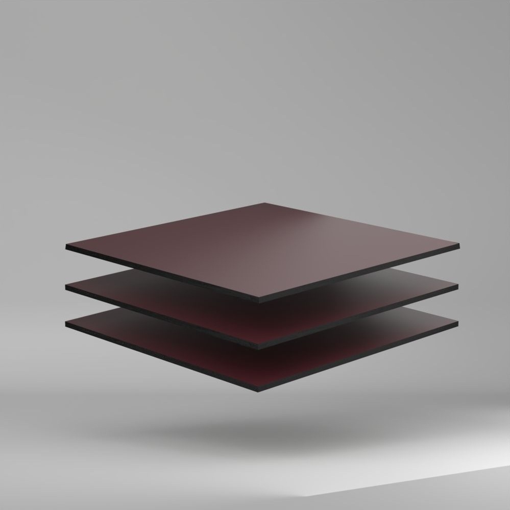 Max Compact Exterior F Colour HPL Platte NT/NT Black Red 2800 x 8 mm Kratz- und stoßfest