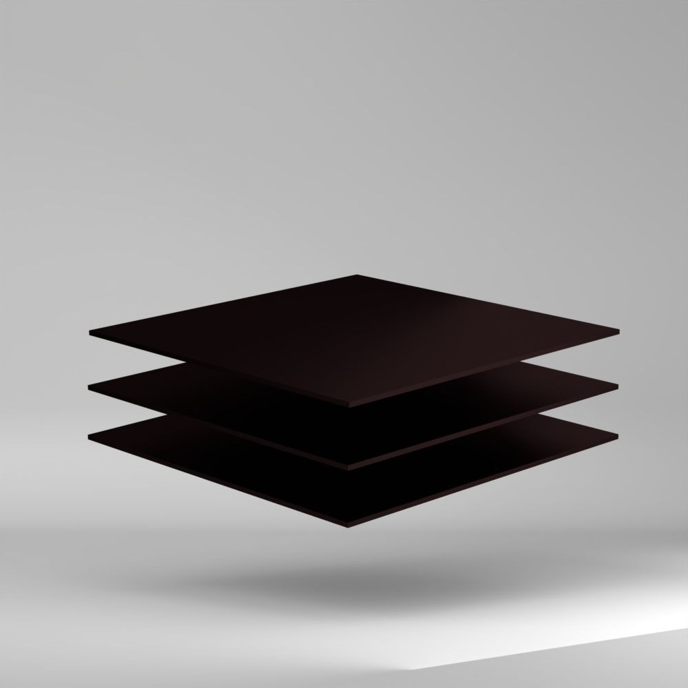 Satinglas PMMA Platte Schwarz 3050x2030x4mm ✔ Beiseitig satinierte Oberfläche