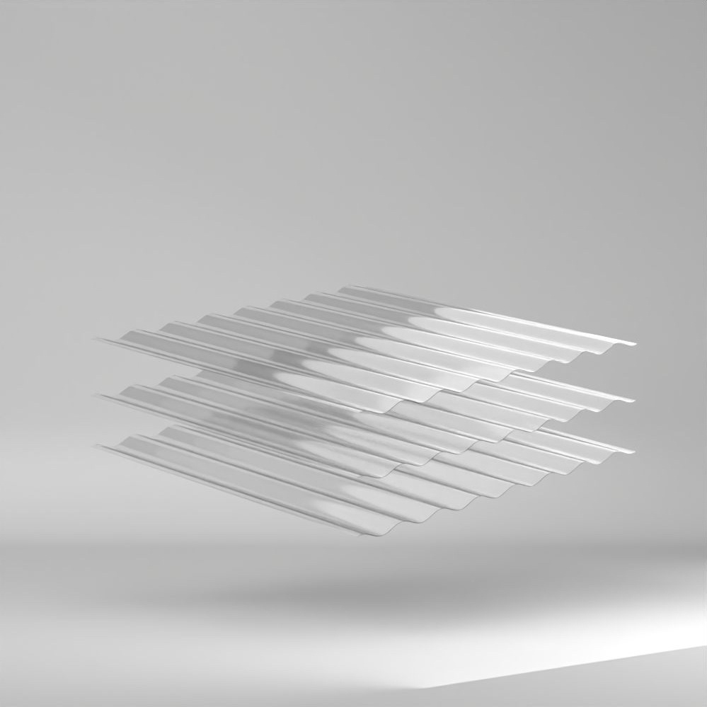 HIGHLUX PMMA Wellplatte Sinus 130/30 klar Glatt 2000x1000x3mm ✔️ Höchst witterungs- und altersbeständig