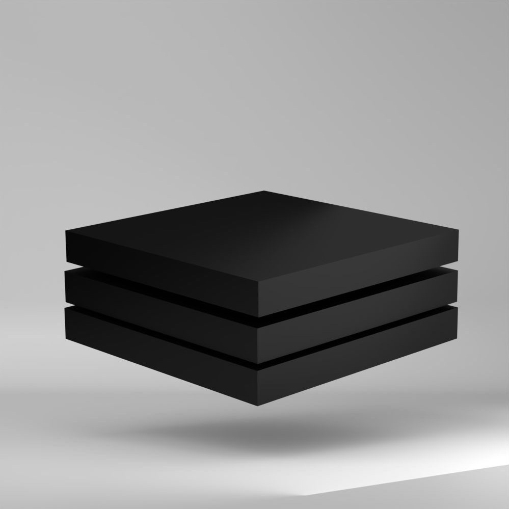 GEHR POM C Platte Schwarz 2000x1000x80mm ✔️ Druckbeständige Qualität