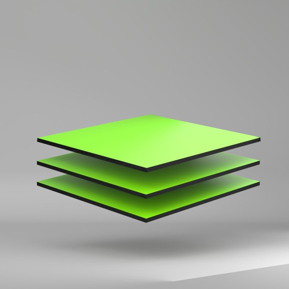 Trespa Meteon Uni Colours HPL Platte Lime Green 2550 x 10 mm Kratz- und stoßfest