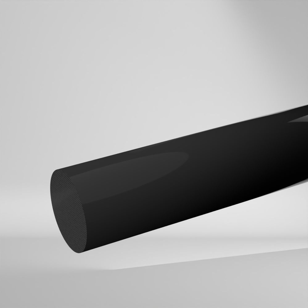 GEHR POM C Vollstab Schwarz 3000x125mm ✔️ Druckbeständige Qualität