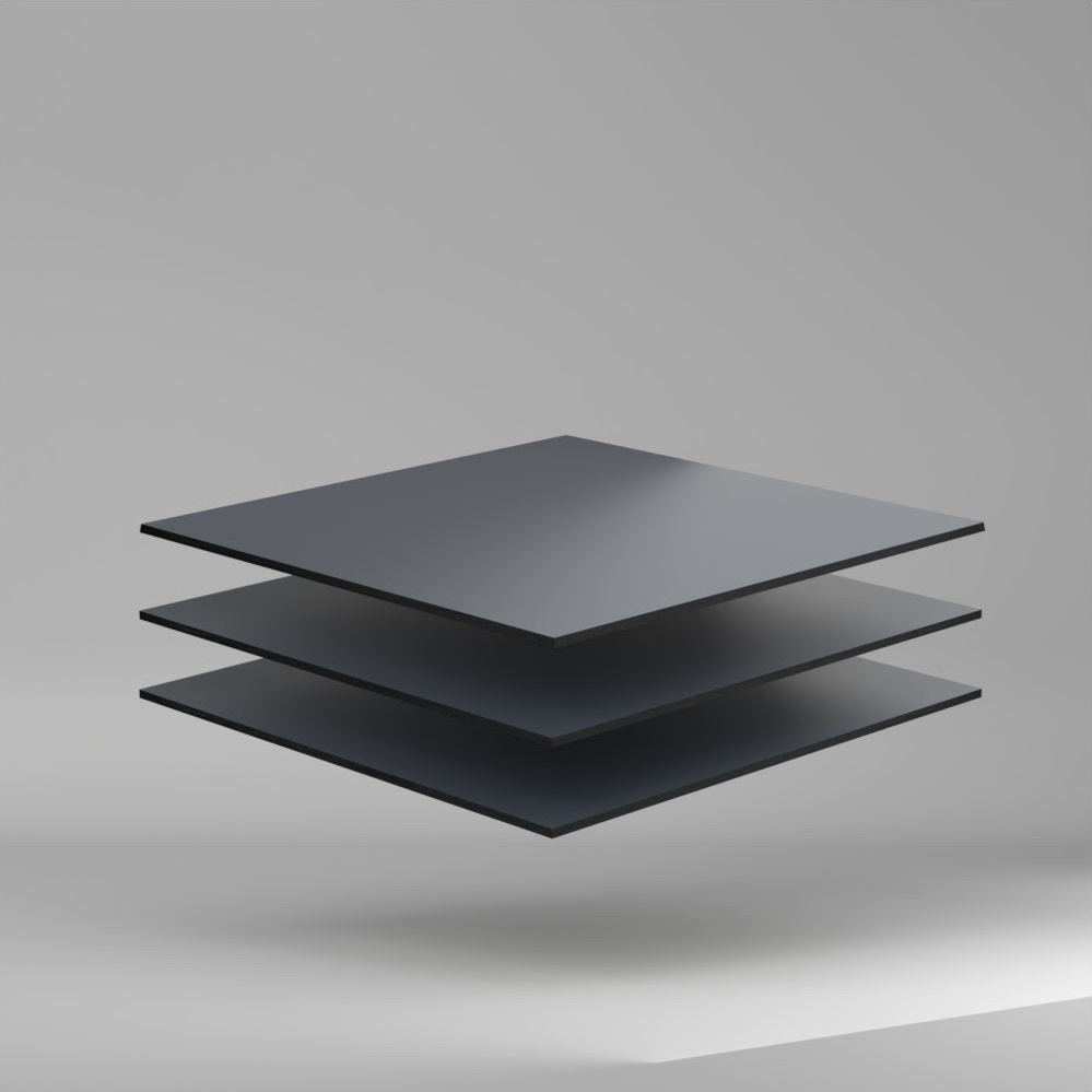 Trespa Meteon Uni Colours HPL Platte satin/satin Charcoal Grey GREY 3650 x 6 mm Kratz- und stoßfest
