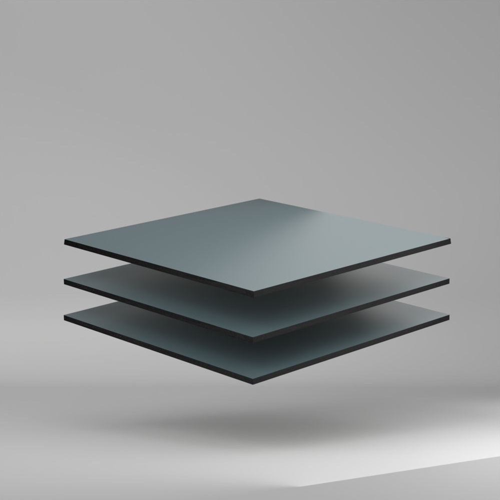 Trespa Meteon Uni Colours FR HPL Platte satin/satin Slate Grey 4270 x 8 mm Kratz- und stoßfest