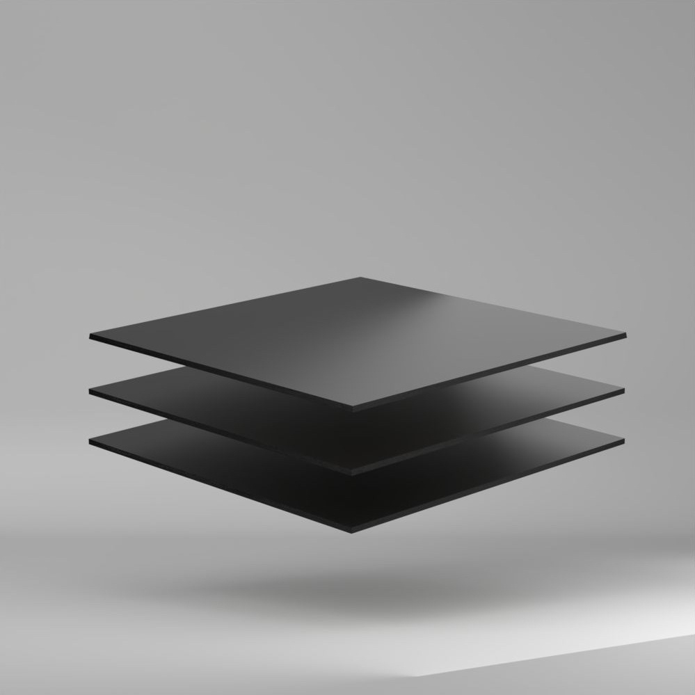 Vikures Plus Compact HPL Platte Schwarz 3050 x 6 mm Extrem hohe Beständigkeit gegen UV-Strahlen und Witterungseinflüssen