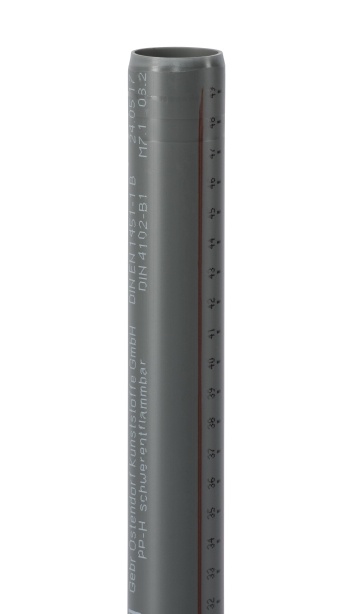 169379 Htsafe GL PPs Rohr ohne Muffe Abfluss 5000mm
