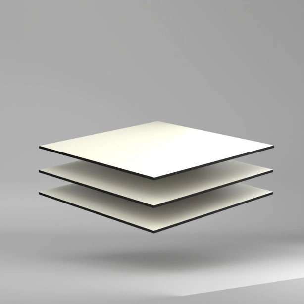 Trespa Meteon Uni Colours FR Varitop HPL Platte Silver Grey/White 3050 x 6 mm Kratz- und stoßfest