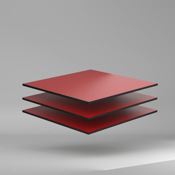 Trespa Meteon Uni Colours HPL Platte Carmine Red 4270 x 8 mm Kratz- und stoßfest