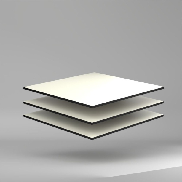Trespa Meteon Uni Colours HPL Platte White 4270 x 8 mm Kratz- und stoßfest