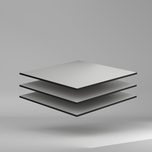 Max Compact Exterior F Colour HPL Platte NT/NT Pastel Grey 4100 x 8 mm Kratz- und stoßfest
