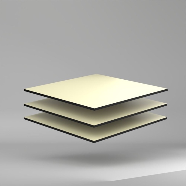 Trespa Meteon Uni Colours HPL Platte Cream White 3650 x 8 mm Kratz- und stoßfest