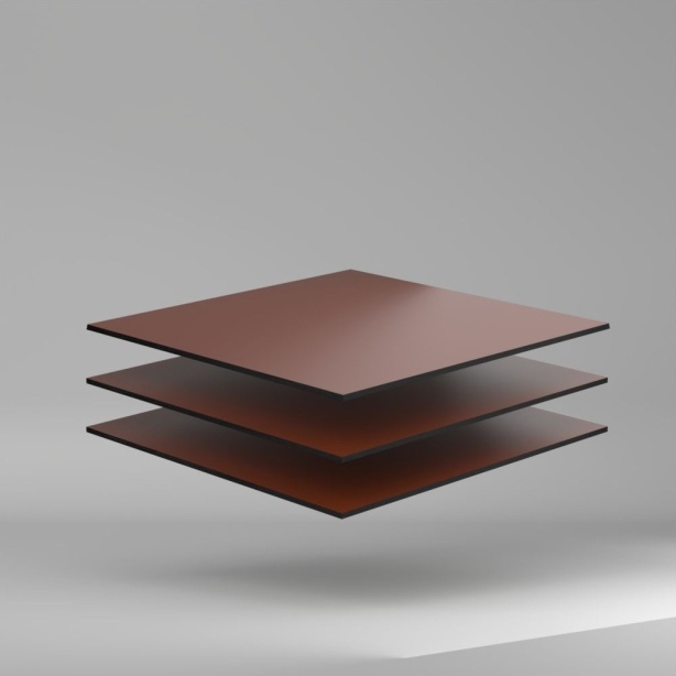 Trespa Meteon Uni Colours HPL Platte satin/satin Mahogany Red 2550 x 6 mm Kratz- und stoßfest
