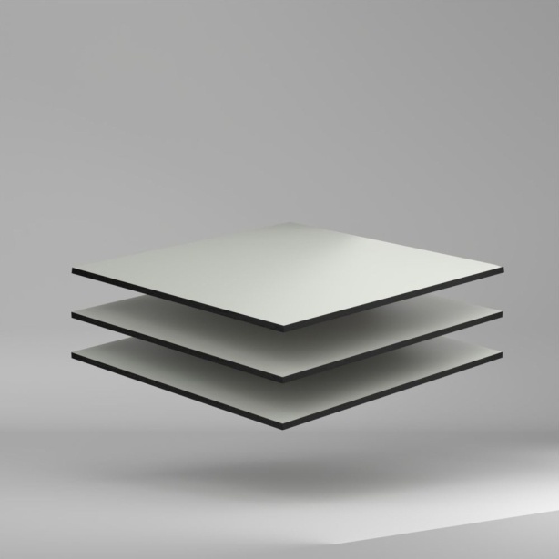 Trespa Meteon Uni Colours FR HPL Platte Silver Grey 2550 x 8 mm Kratz- und stoßfest