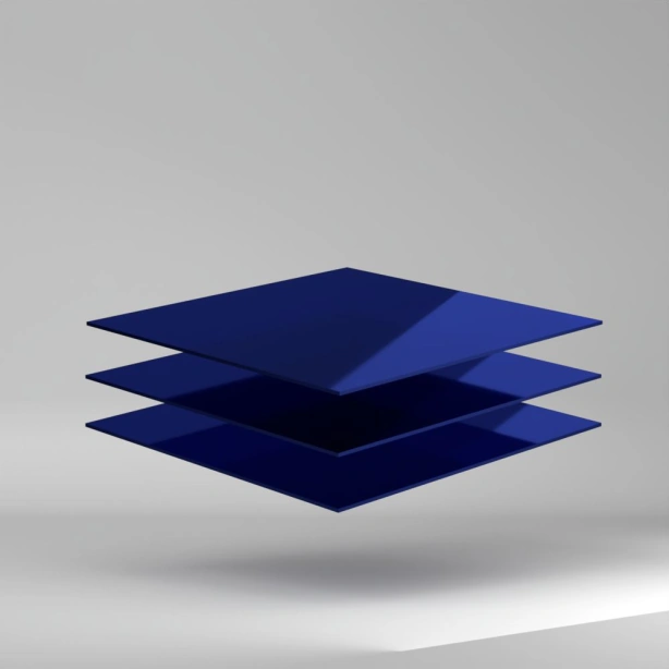 ALTUGLAS TRS Colours PMMA Platte Blau 3050x2030x3mm ✔ Hohglänzende Oberfläche