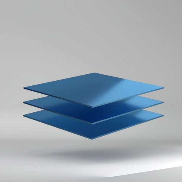 ALTUGLAS Dual Satin PMMA Platte Blau 3050x2030x4mm ✔ Beidseitig satinierte Oberfläche