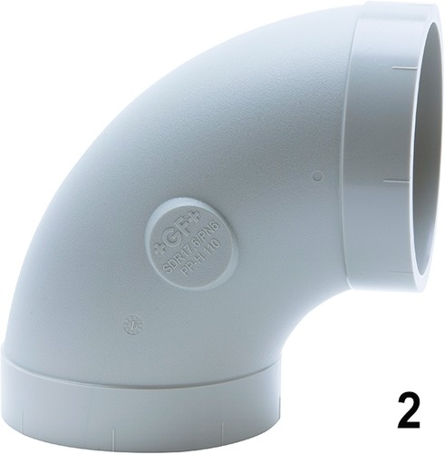 211424 GF PP-H Bogen 90° D90 IR