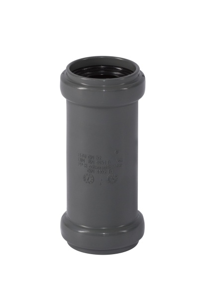 211774 HTsafe MM PPs Doppelmuffe D40 Steckmuffe Lippendichtung