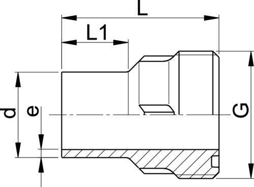 212326 GF PE100 Einschraubteil D25 D11/4 Zoll IR