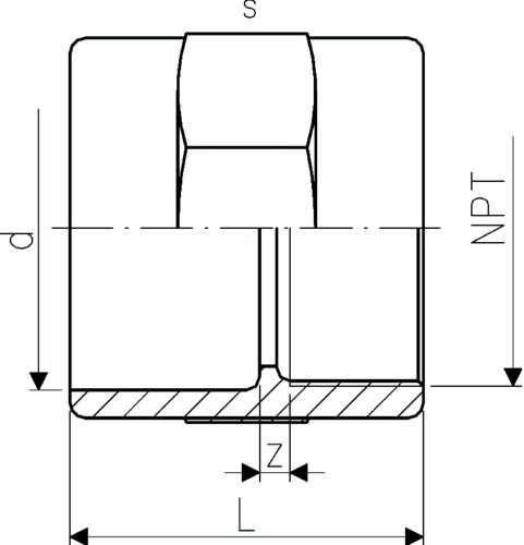 214028 GF PVC-U Übergangsmuffe D25 D3/4 Zoll PN10