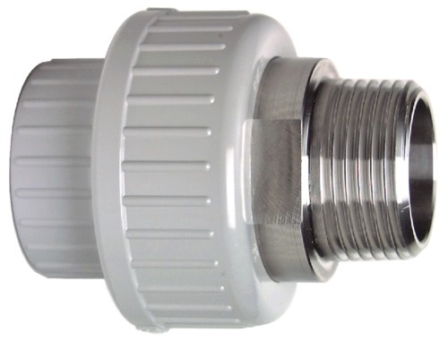 220748 GF PVC-C SS 1.4404 Übergangsverschraubung D40 D11/4 Zoll PN16