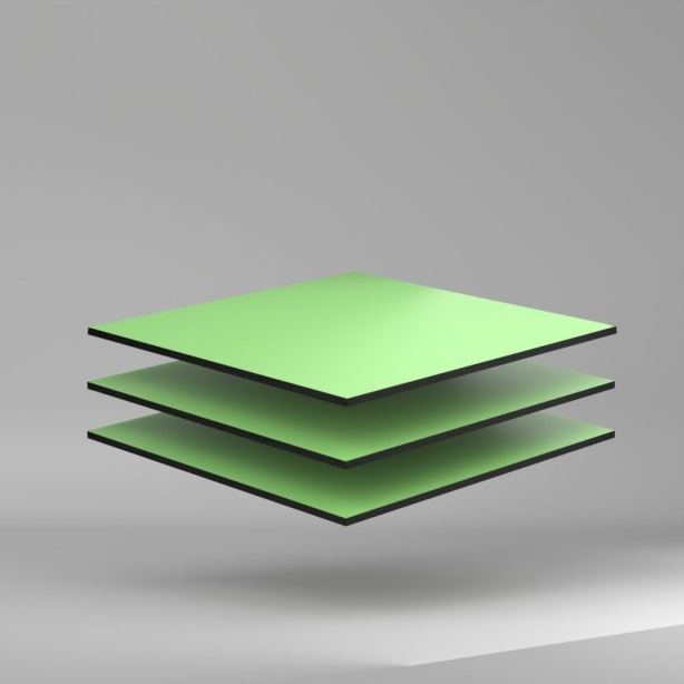 Trespa Meteon Uni Colours FR HPL Platte Spring Green 4270 x 8 mm Kratz- und stoßfest