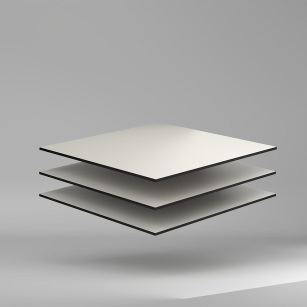 Vikures Plus Compact HPL Platte Silbergrau 2100 x 6 mm Extrem hohe Beständigkeit gegen UV-Strahlen und Witterungseinflüssen